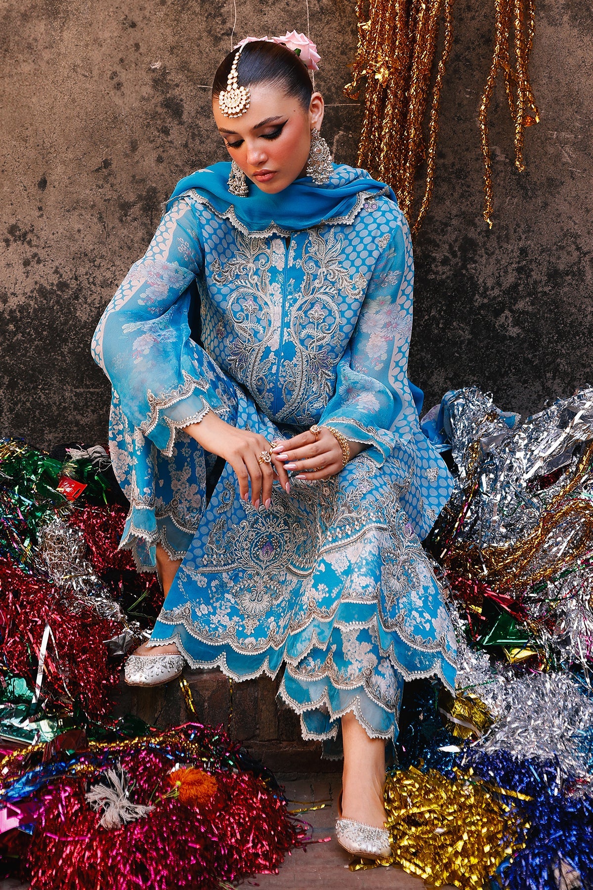 3-pc Unstitched Chiffon Collection VSL25-20