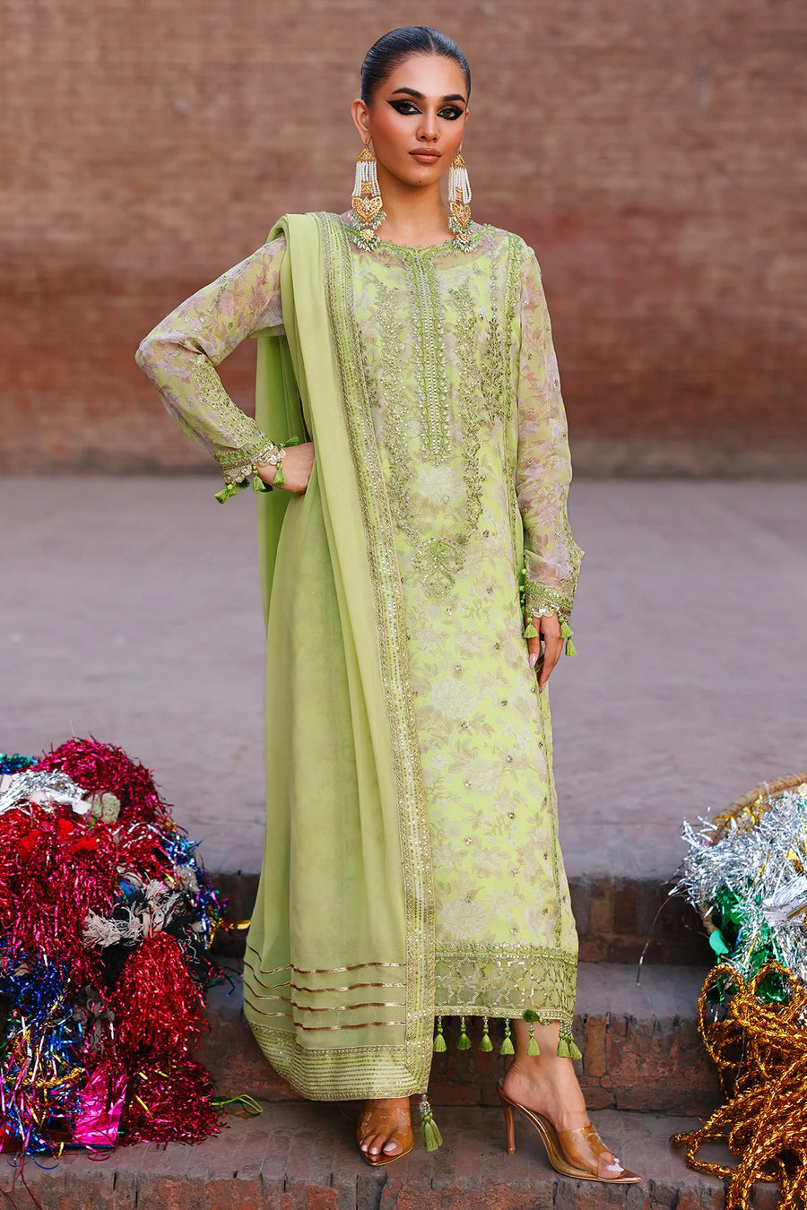 3-pc Unstitched Chiffon Collection VSL25-18