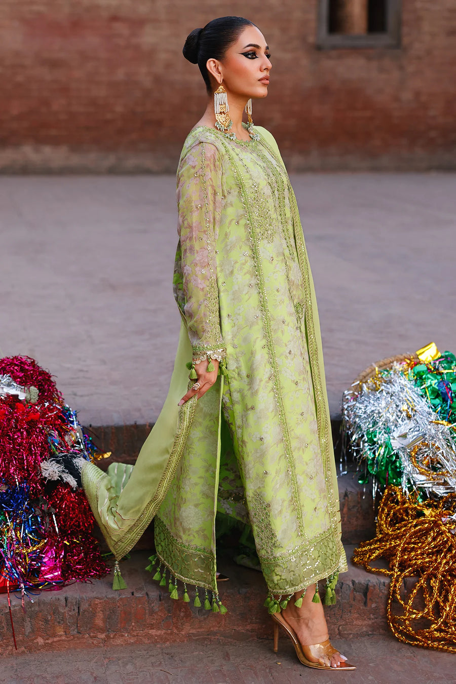 3-pc Unstitched Chiffon Collection VSL25-18