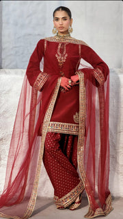 3-PC Embroidered Suit