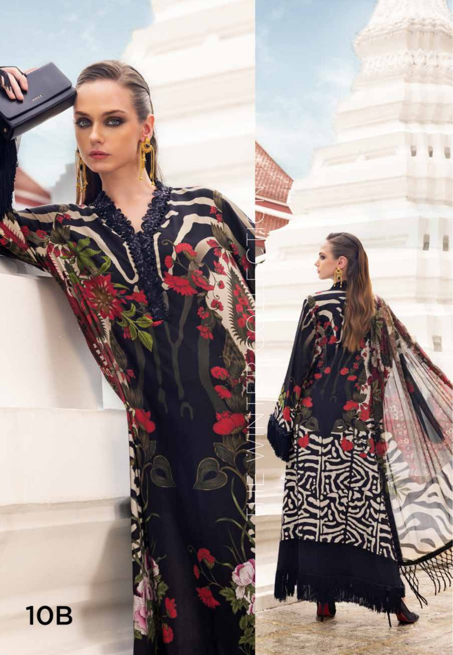 3 Piece Embroidered Linen Suit