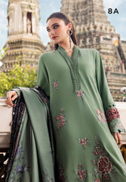 3 Piece Embroidered Twill Linen Suit