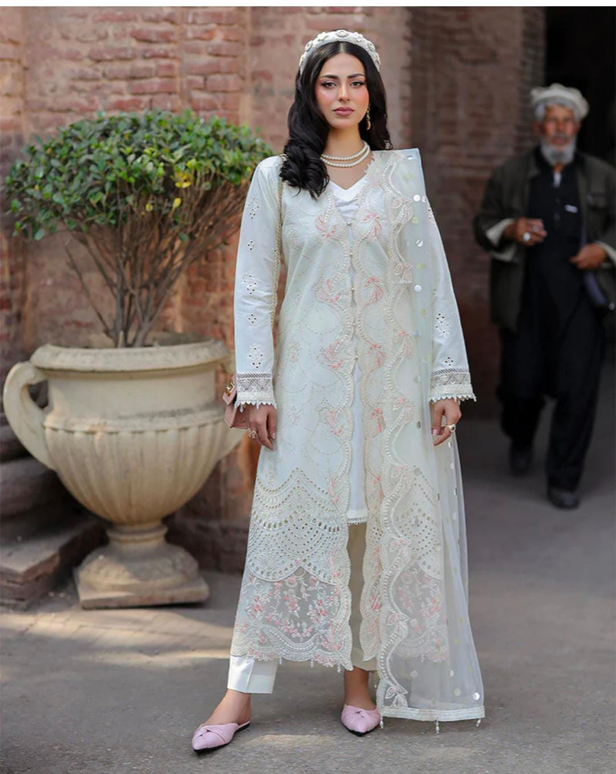 Cotton chikankari