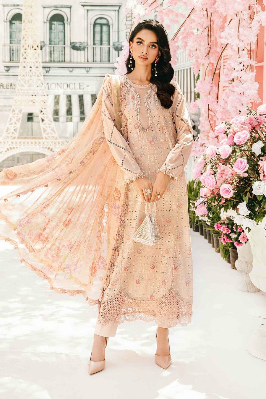 3 Piece  Embroidered Lawn Suit | MPT-2601-A