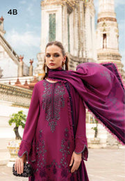 3 Piece Embroidered Twill Linen Suit