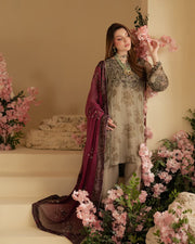 Unstitched Luxury Embroidered Chiffon