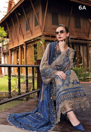 3 Piece Embroidered Twill Linen Suit