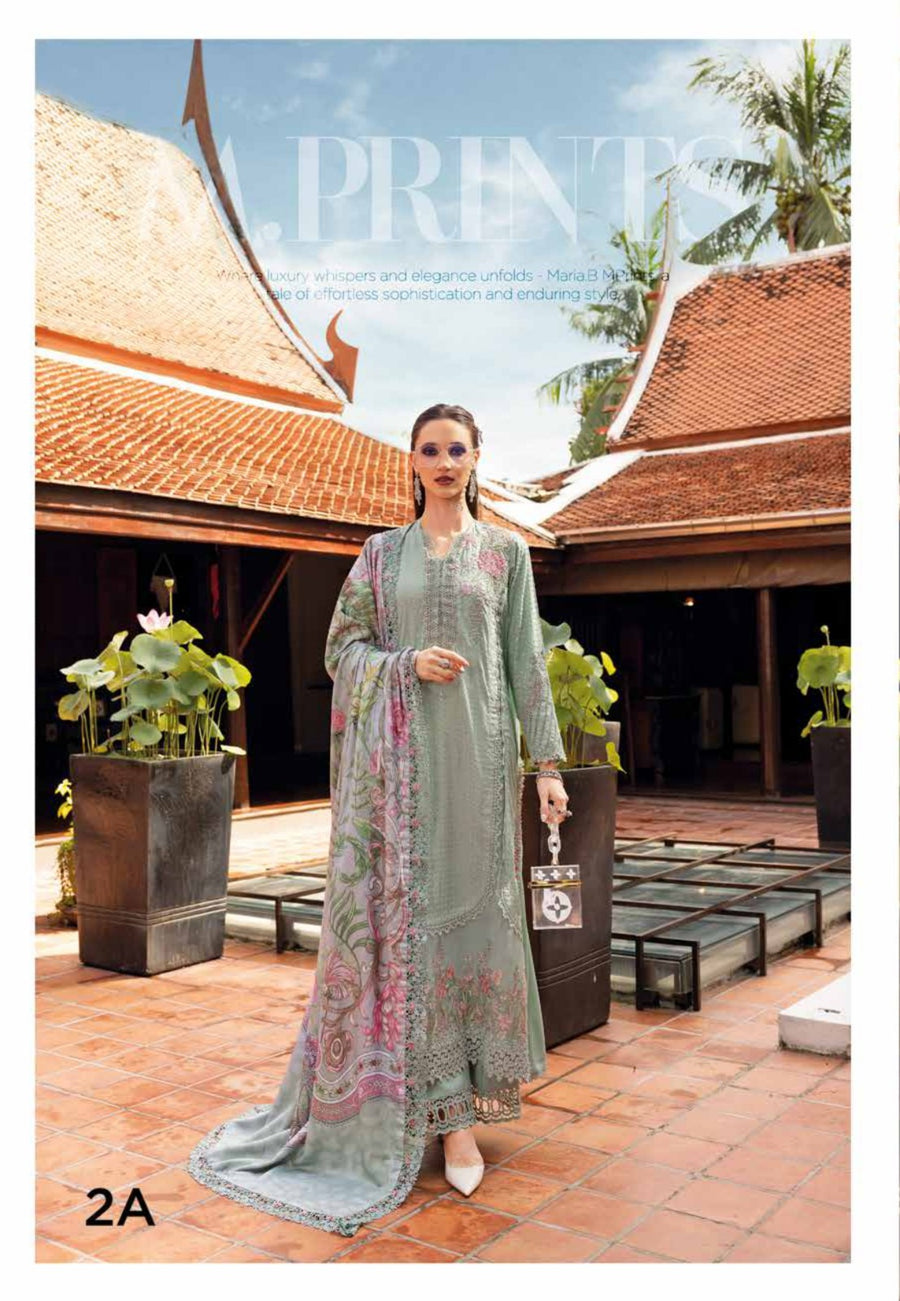 3 Piece Embroidered Twill Linen Suit