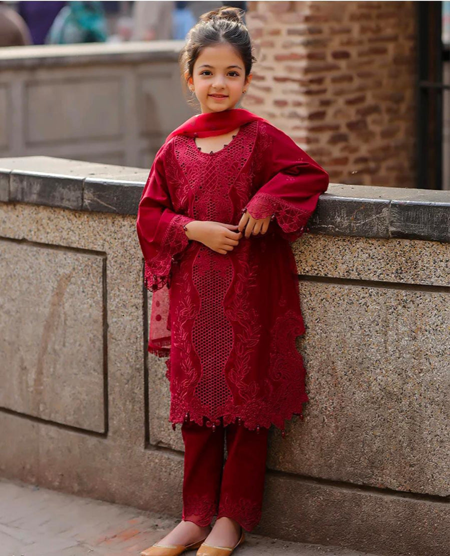 Cotton chikankari