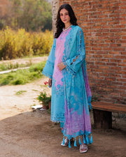 Embroidered Printed Lawn with Embroidered Chiffon Dupatta