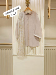 Agha noor 3 piece cotton net outfit