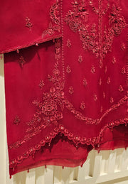 Agha Noor two-piece suit with silk trouser